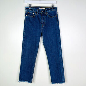 Levi's Wedgie Straight Raw Hem Button Fly Size‎ 28